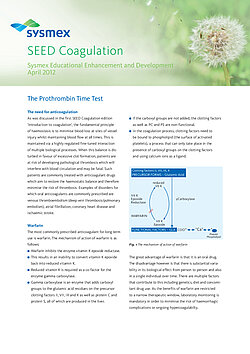 SEED: Prothrombin Time Test