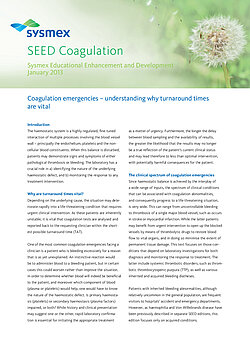 Coagulation emergencies - understanding why turnaround times are vital